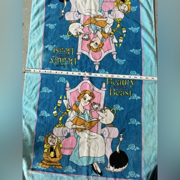Vintage 90s Franco Beauty and the Beast Bath Towel 24x43 Disney - Picture 5 of 5